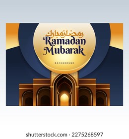 Ramadan mubarak background design template