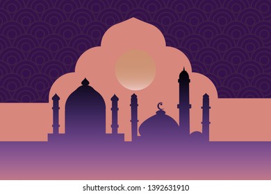 Ramadan Mubarak Background vector illustration