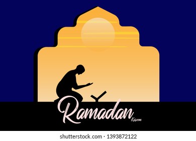 Ramadan Mubarak Background vector illustration