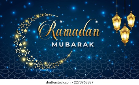 Ramadan mubarak banner or ramadan mubarak background