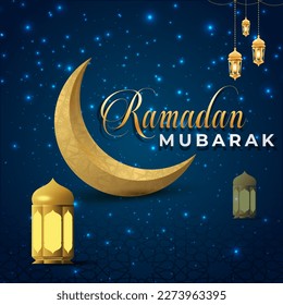 Ramadan mubarak banner or ramadan mubarak background