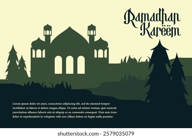 Ramadan Mubarak Banner Background Design