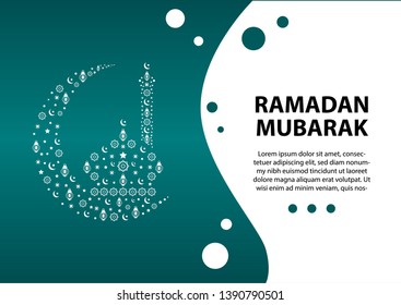 Ramadan Mubarak Banner Doodle, Greeting Cards