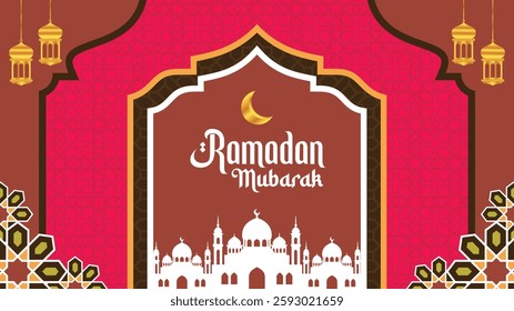 ramadan mubarak banner template design. islamic Backdrop for Eid al fitr, Eid Mubarak, Ramadan Kareem, Eid al adha