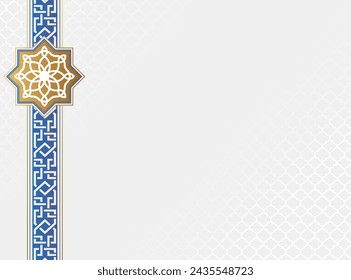 Ramadan Mubarak beautiful greeting card. Based on traditional islamic pattern.  Islamic greeting card template with ramadan for wallpaper design. Poster, media banner. vector illustrations.