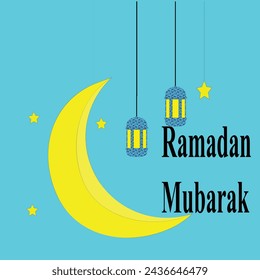 Ramadan Mubarak. Ramadan is blessing month for all muslims. greeting cards for ramadan and eid.