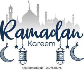 Ramadan Mubarak, Ramadan Calligraphy, Ramadan, Text, Ramadan Kareem, Typography, Vector, Art, Greeting