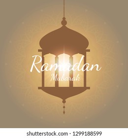 Ramadan Mubarak card design vector