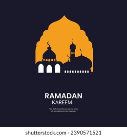 Ramadan Mubarak creative design for social media post. Happy Ramadan Mubarak.