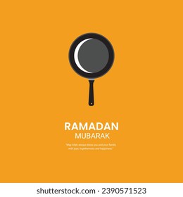 Diseño creativo de Ramadan Mubarak para un post en medios sociales. Feliz Ramadán Mubarak.