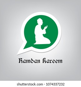Ramadan Mubarak with creative Mosque Silhouette and light, Islamic, Muslim Religion, vector Greeting