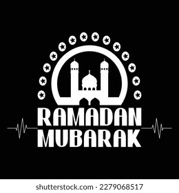 Ramadan Mubarak Day Typography SVG T-Shirt Design.