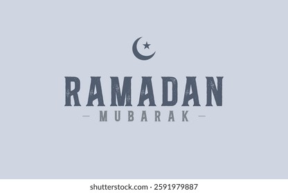 Ramadan Mubarak Design on white background, Ramadan Mubarak vector design, Typographic design of Ramadan, Writing of Ramadan kareem, Vintage typographic design of Ramazan, Ramazan Mubarak