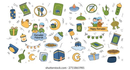 Ramadan Mubarak Element Illustration Collection