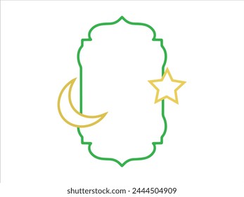 Ramadan Mubarak Frame Background Illustration