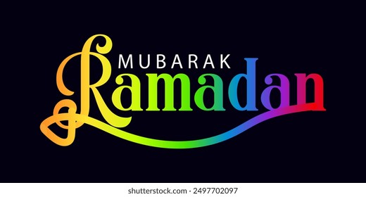 Ramadan Mubarak, gradient color Ramadan Mubarak vector