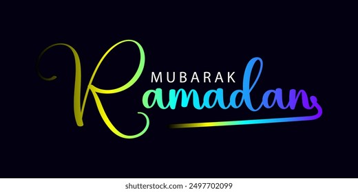 Ramadan Mubarak, gradient color Ramadan Mubarak vector