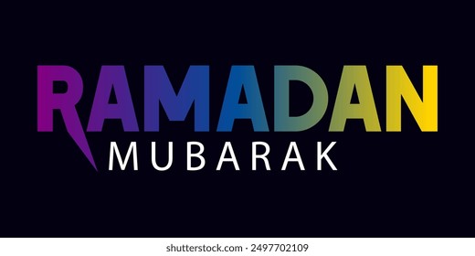 Ramadan Mubarak, gradient color Ramadan Mubarak vector