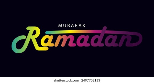 Ramadán Mubarak, color degradado Ramadán Mubarak Vector