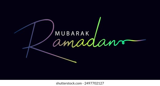 Ramadan Mubarak, gradient color Ramadan Mubarak vector