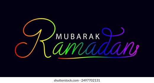 Ramadan Mubarak, gradient color Ramadan Mubarak vector