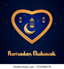 Ramadan Mubarak. Ramadan greeting. Ramadan background. Arabesque. Invitation, Islamic, Muslim, Religion, Lantern, Fasting, Islamic art, Lamp, Moon. Ramadan Kareem. Eid Mubarak. Invitation Card.