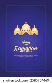 ramadan mubarak greeting card for social media 