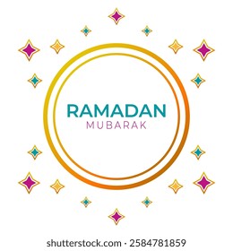 Ramadan mubarak greeting card. Vector illustration.