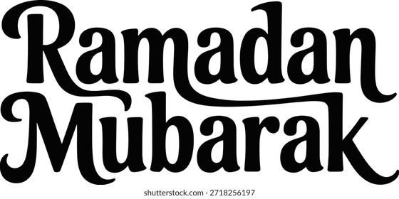 Ramadán Mubarak Dibujado a mano Diseño de tipografía