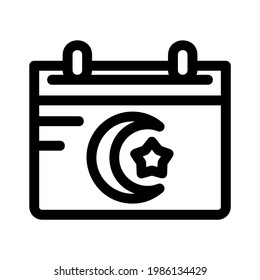 Icono de Ramadan Mubarak o logotipo símbolo de signo aislado ilustración vectorial - iconos vectoriales de estilo negro de alta calidad
