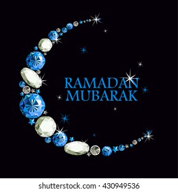 Ramadan Mubarak.  Islam eid celebration design.Ramadan  beautiful greeting card