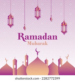Plantilla de fondo islámico Ramadan Mubarak