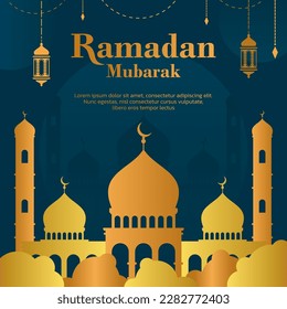 Ramadan Mubarak Islamic Background Template