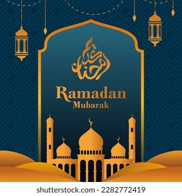 Plantilla de fondo islámico Ramadan Mubarak