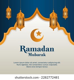 Ramadan Mubarak Islamic Background Template