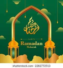 Ramadan Mubarak islamischer Hintergrund-Vorlage