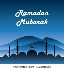 
Ramadan Mubarak, islamischer Hintergrund, Vektorgrafik