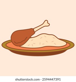 Ramadan Mubarak Islamic Flat Illustration