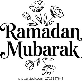 Ramadan Mubarak Islamic Typography Design