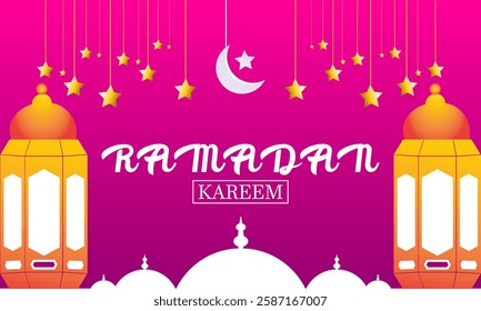 Ramadan Mubarak and Ramadan kareem is Celebrated in March. This holiday-themed design is perfect for greeting backgrounds, banners, greeting cards, posters with text, and Classic social media posts.