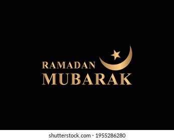 RAMADAN MUBARAK LUXURY TEXT VECTOR