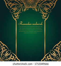 Ramadan mubarak mandala card design