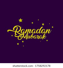 ramadan mubarak is mean muslim event, beautiful template banner with star theme. vector design illustration, graphics elements for t-shirts, the sign, badge or greeting card and background photo booth