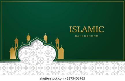 Ramadan mubarak ornamental islamic arch pattern background template