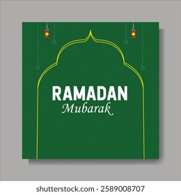 Ramadan Mubarak poster banner, Ramadan Kareem greeting card