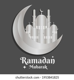 Ramadan Mubarak poster, flyer design template, Ramzan banner vector