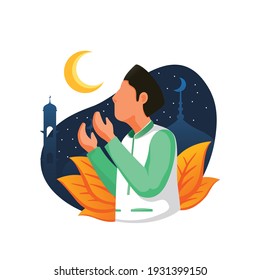 Ramadan Mubarak - Pray to God at Night During Ramadan.