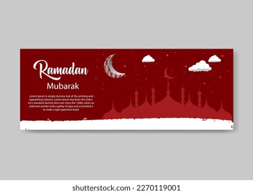 Ramadan Mubarak social media cover design