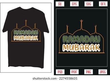 Ramadan Mubarak T Shirt Design