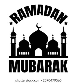 Ramadan mubarak t shirt vector illustration design